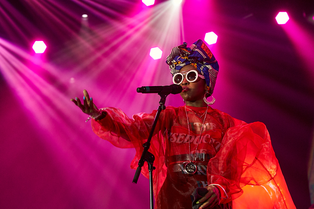 Ms. Lauryn Hill performing at HBF Stadium