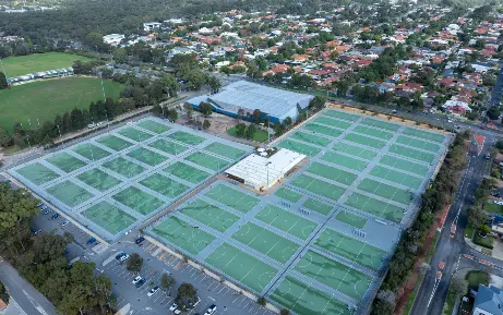 Overhead shot of carpark