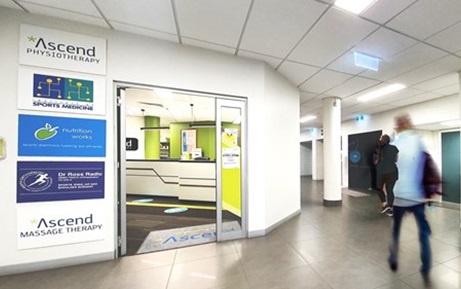 Ascend Physiotherapy located downstairs at HBF Stadium